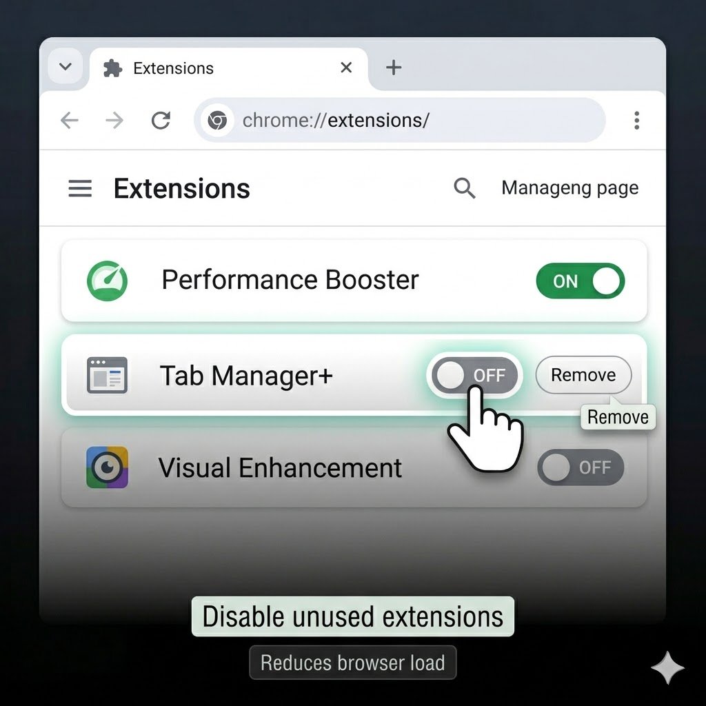 Remove Unnecessary Extensions in chromebook