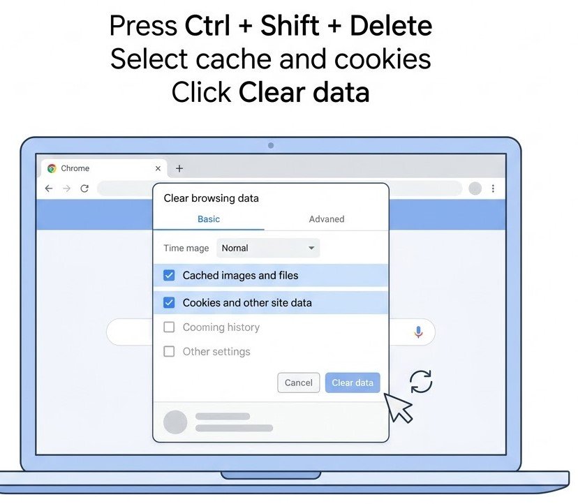 Clear Cache & Browsing Data