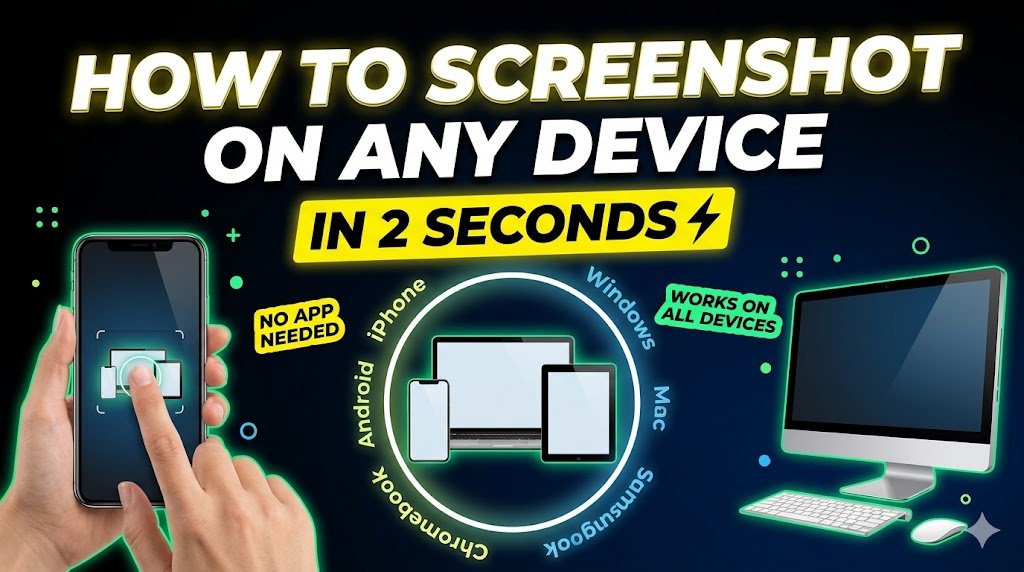 How to Take a Screenshot (Complete Guide 2026 – All Devices & Methods)