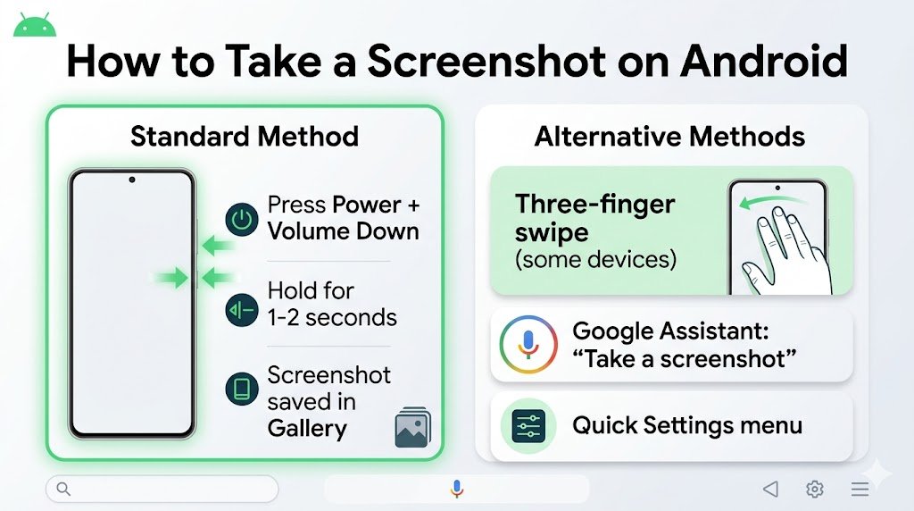 How to screenShot on Andriod