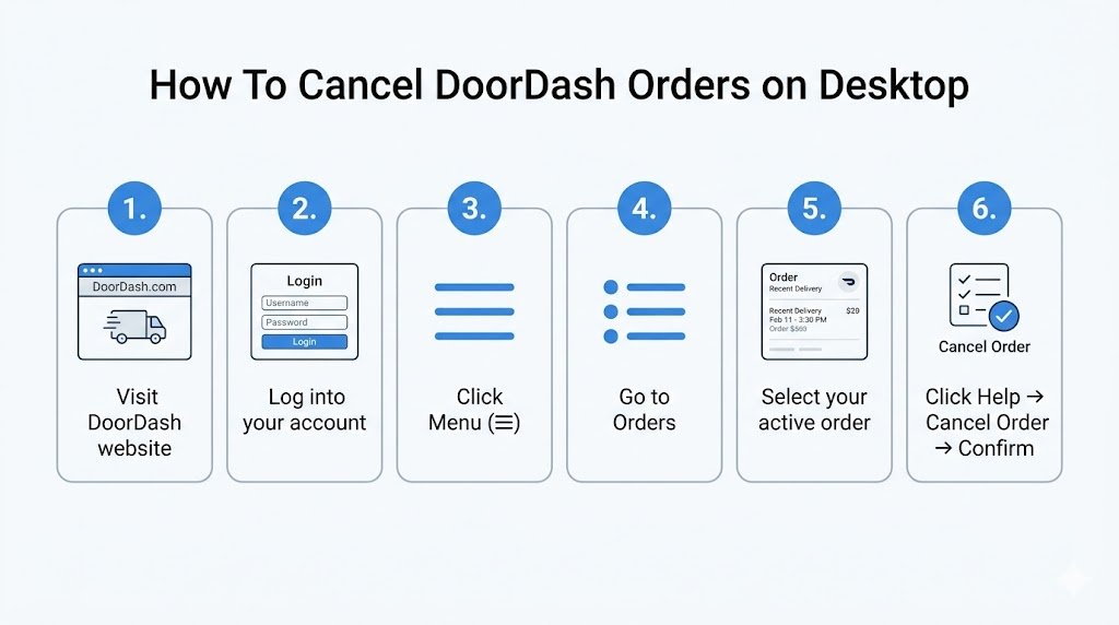 How To Cancel DoorDash Orders on Desktop
