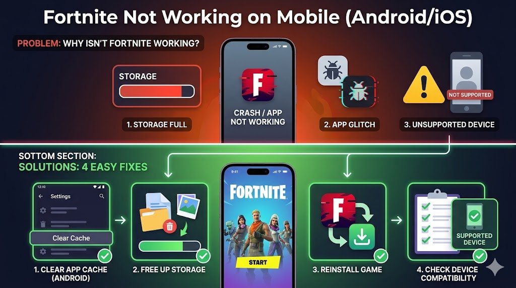 fix fortnite for MObile / Iphone users
