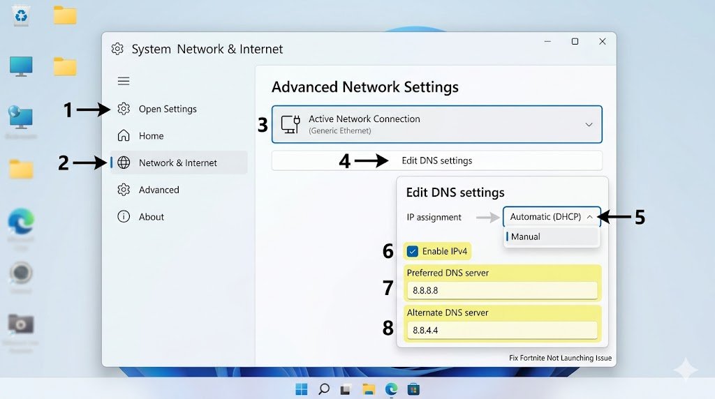 fix by DNS advanced network configuration changes