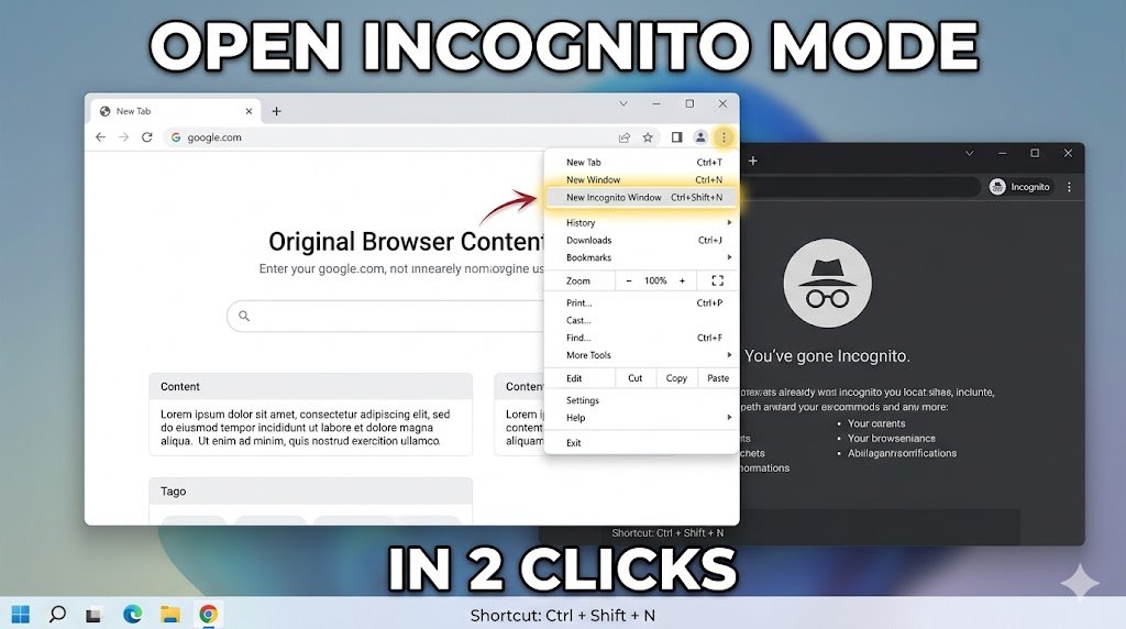 Activate Incognito Mode in Google Chrome (Desktop)