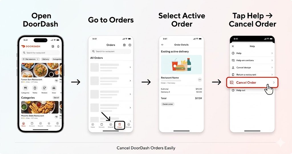 Cancel DoorDash Orders Steps