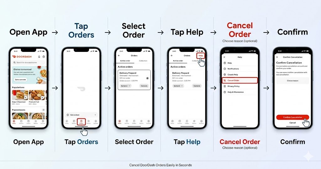 How To Cancel DoorDash Orders on Mobile 