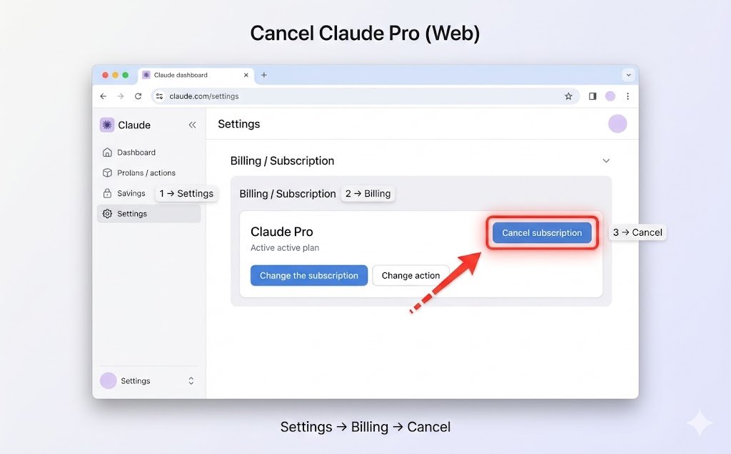 How to Cancel Claude Pro (Direct Method)