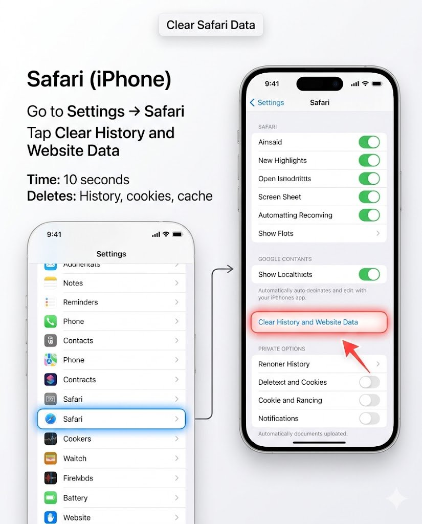 delete history from Safari (iPhone)