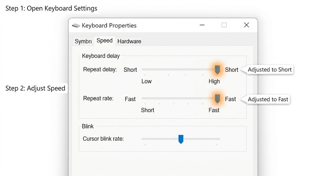 Adjust the Keyboard Repeat Rate