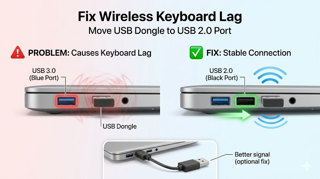 The Wireless Interference Trick (For USB Dongles)